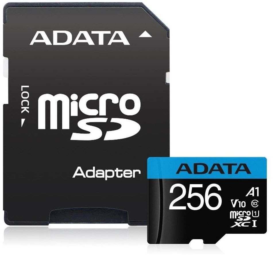 Карта памяти ADATA 256GB microSDXC calss 10 UHS-I V10 A1 (AUSDX256GUICL10A1-RA1) фото1