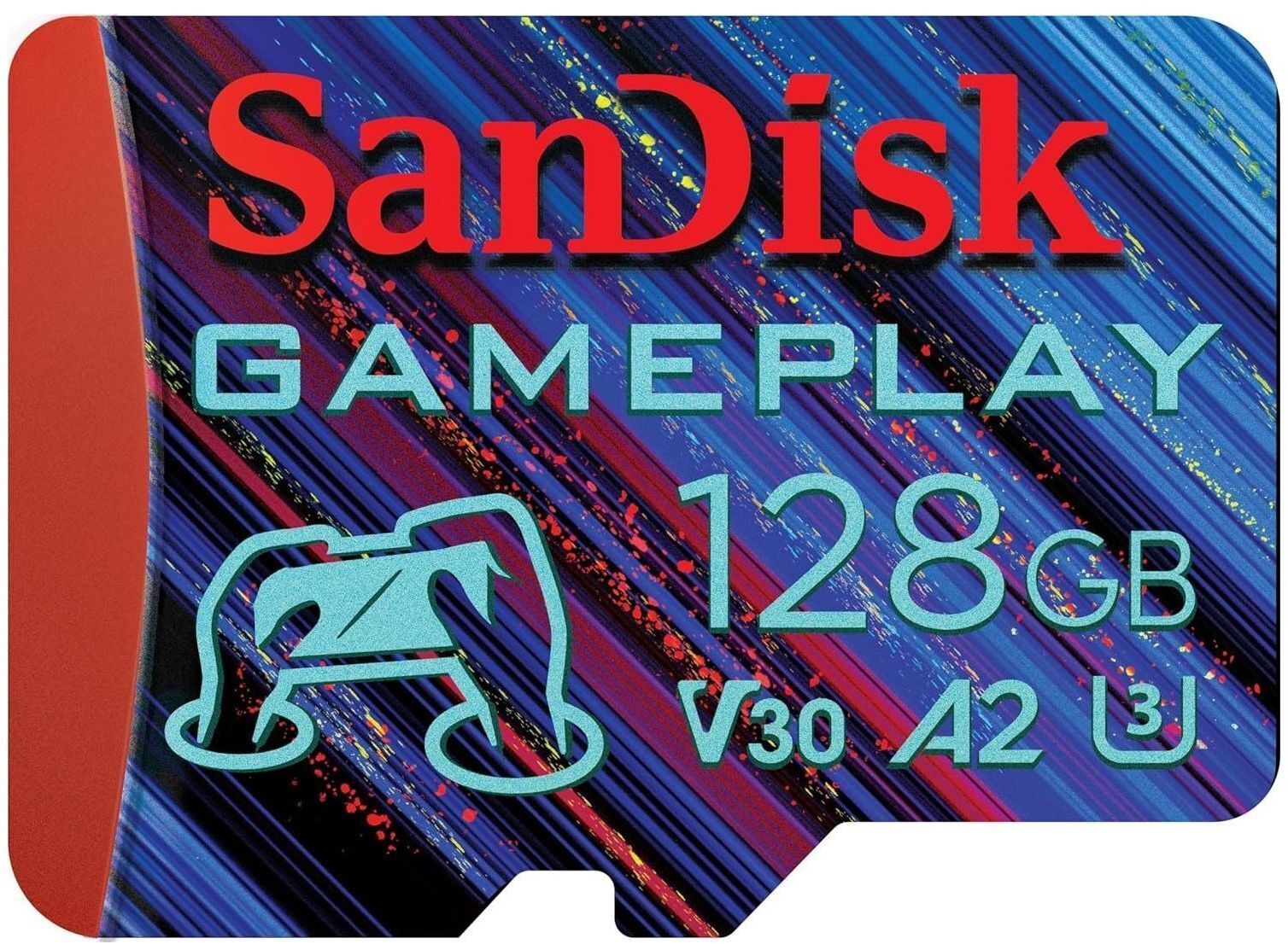Карта памяти SanDisk 128GB microSD class 10 UHS-I U3 V30 A2 GamePlay (SDSQXAA-128G-GN6XN) фото1
