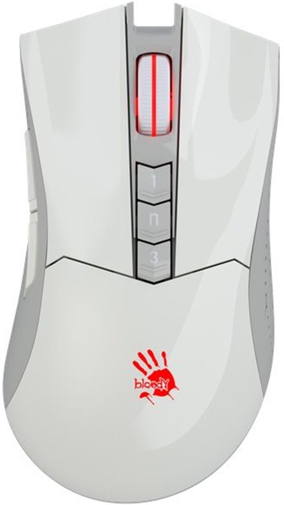 Игровая мишь A4Tech Bloody R90 Plus Wireless Greyish White (4711421001731) фото1