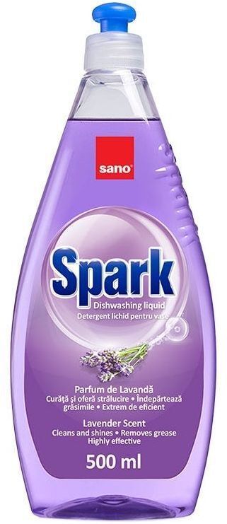 Средство для ручной мойки посуды Sano Spark Лаванда 500 мл (7290005425875) фото1