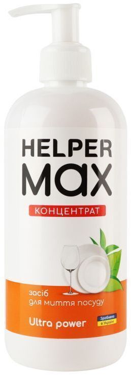 Средство для ручной мойки посуды Helper Max Ultra Рower Концентрат 500 мл (4820183971968) фото1