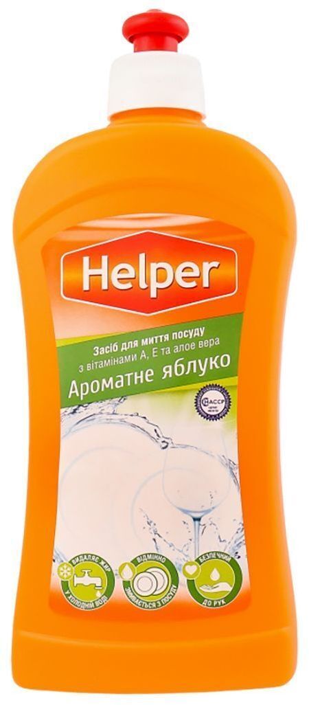 Средство для ручной мойки посуды Helper Ароматное яблоко 495 мл (4823019010251) фото1