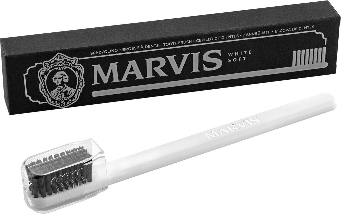 Зубна щітка Marvis з м'якою щетиною Біла (8004395110742) фото1
