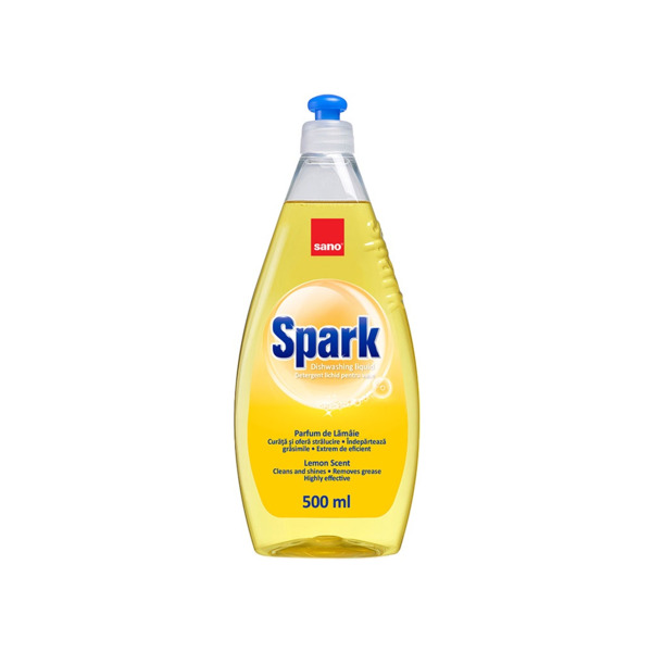 Средство для ручного мытья посуды Sano Spark Лимон 500 мл (7290005425936)