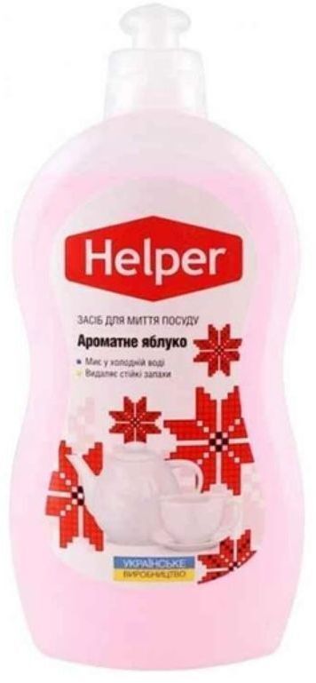 Средство для ручной мойки посуды Helper Ароматное яблоко 1 л (4820183972361) фото1
