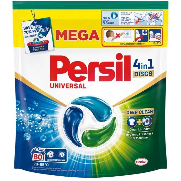 Капсули для прання Persil 4in1 Discs Universal Deep Clean 60 шт. (9000101830910) фото1