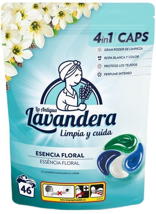 Капсулы для стирки La Antigua Lavandera Полевые цветы 46 шт. (8435495831525/8435495835974) фото1