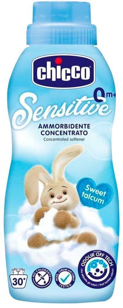 Кондиционер для белья Chicco Sensitive Sweet Talcum смягчитель тканей 750 мл (8058664103126) фото1