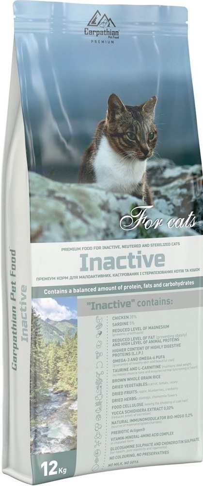 Сухий корм для кішок Carpathian Pet Food Inactive 12 кг (4820111140770) фото1