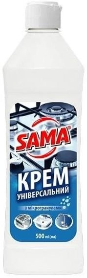 Крем для чищення кухні Sama Універсальний з мікрогранулами Лимон 500 мл (4820270631256) фото1
