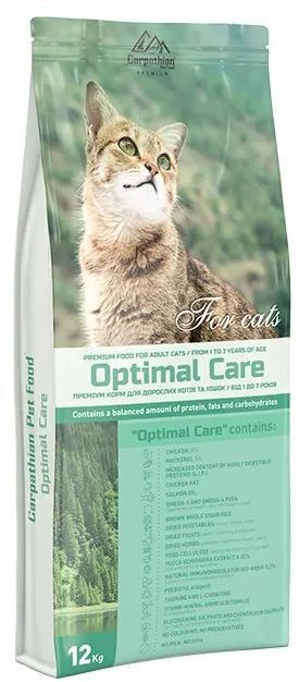 Сухий корм для кішок Carpathian Pet Food Optimal Care 12 кг (4820111140817) фото1