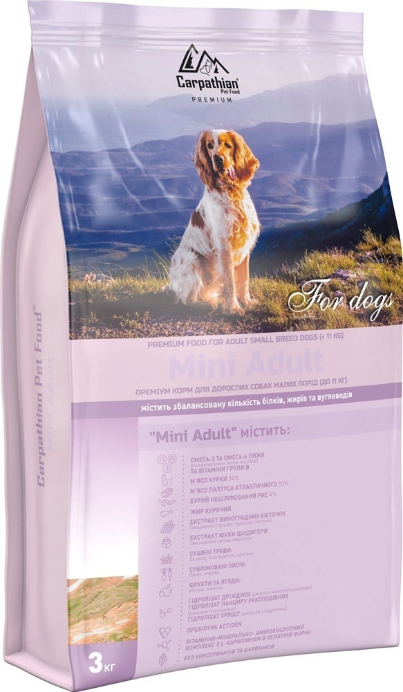 Сухой корм для собак Carpathian Pet Food Mini Adult 3 кг (4820111140831)