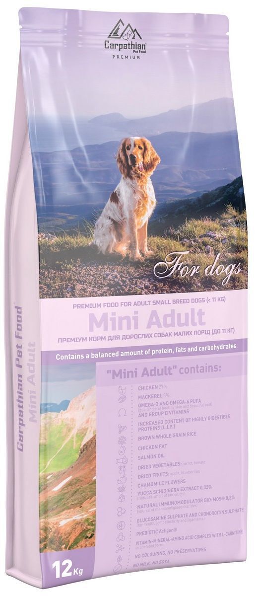 Сухий корм для собак Carpathian Pet Food Mini Adult 12 кг (4820111140688) фото1