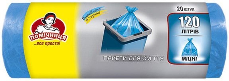 Пакеты для мусора Помощница 120 л 20 шт. (4820012340019) фото1