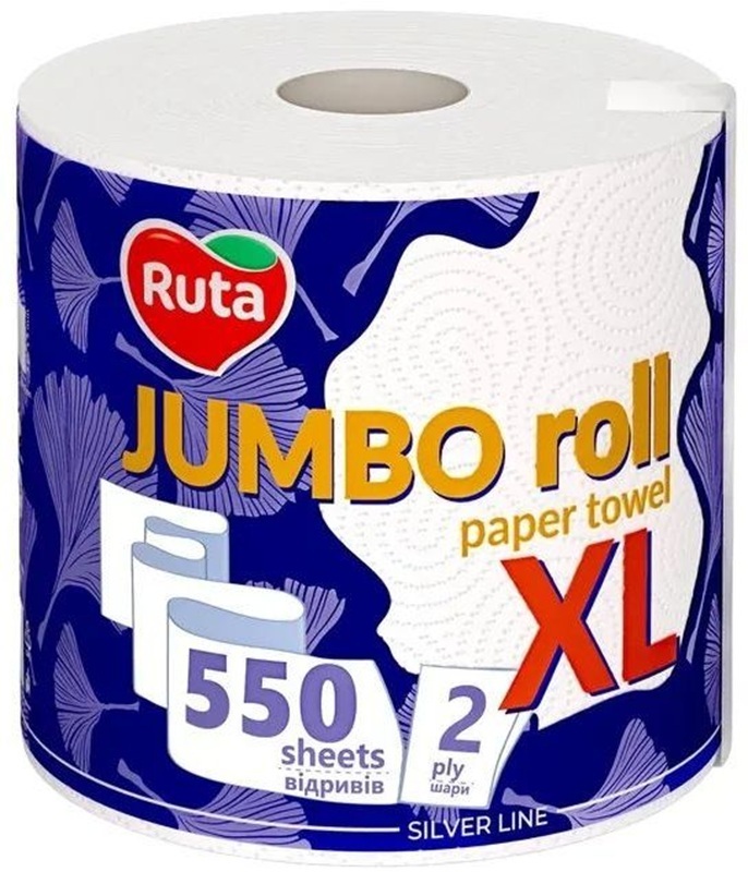 Бумажные полотенца Ruta Jumbo XL 2 слоя 550 отрывов (4820202898214) фото1