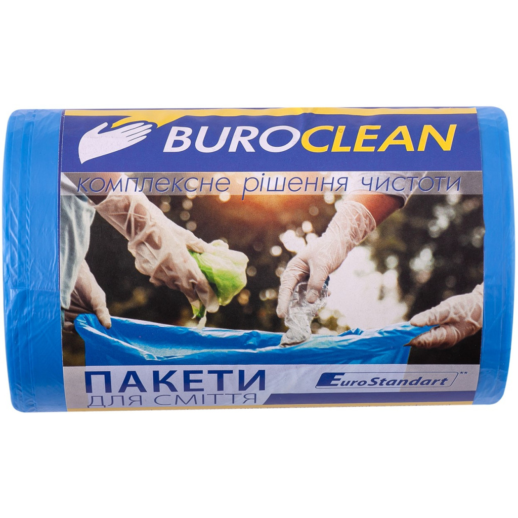 Пакеты для мусора Buroclean EuroStandart синие 35 л 100 шт. (4823078977854) фото1
