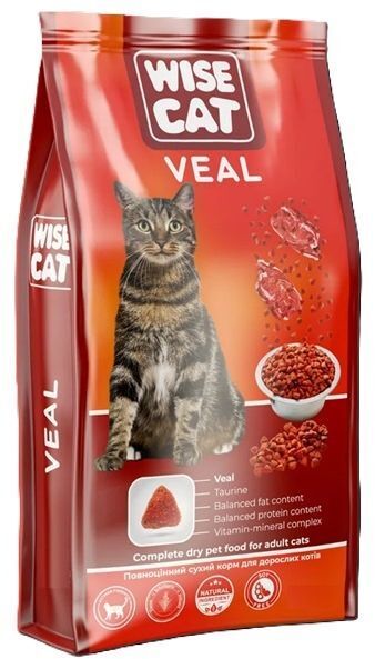 Сухий корм для кішок Wise Cat Veal 400 г (4820111141661) фото1