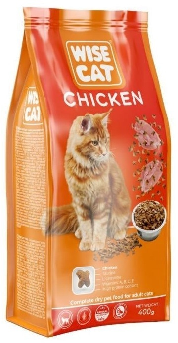 Сухий корм для кішок Wise Cat Chicken 400 г (4820111141715) фото1