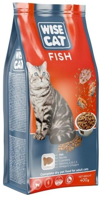 Сухий корм для кішок Wise Cat Fish 400 г (4820111141739) фото1