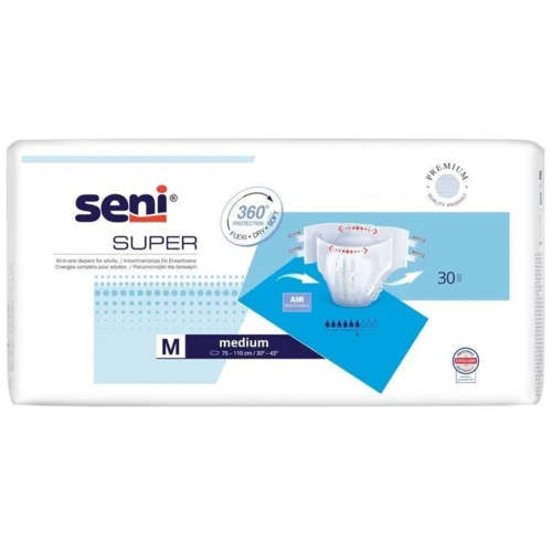 Підгузки для дорослих Seni Super Medium 75-110 см 30 шт (5900516803742)