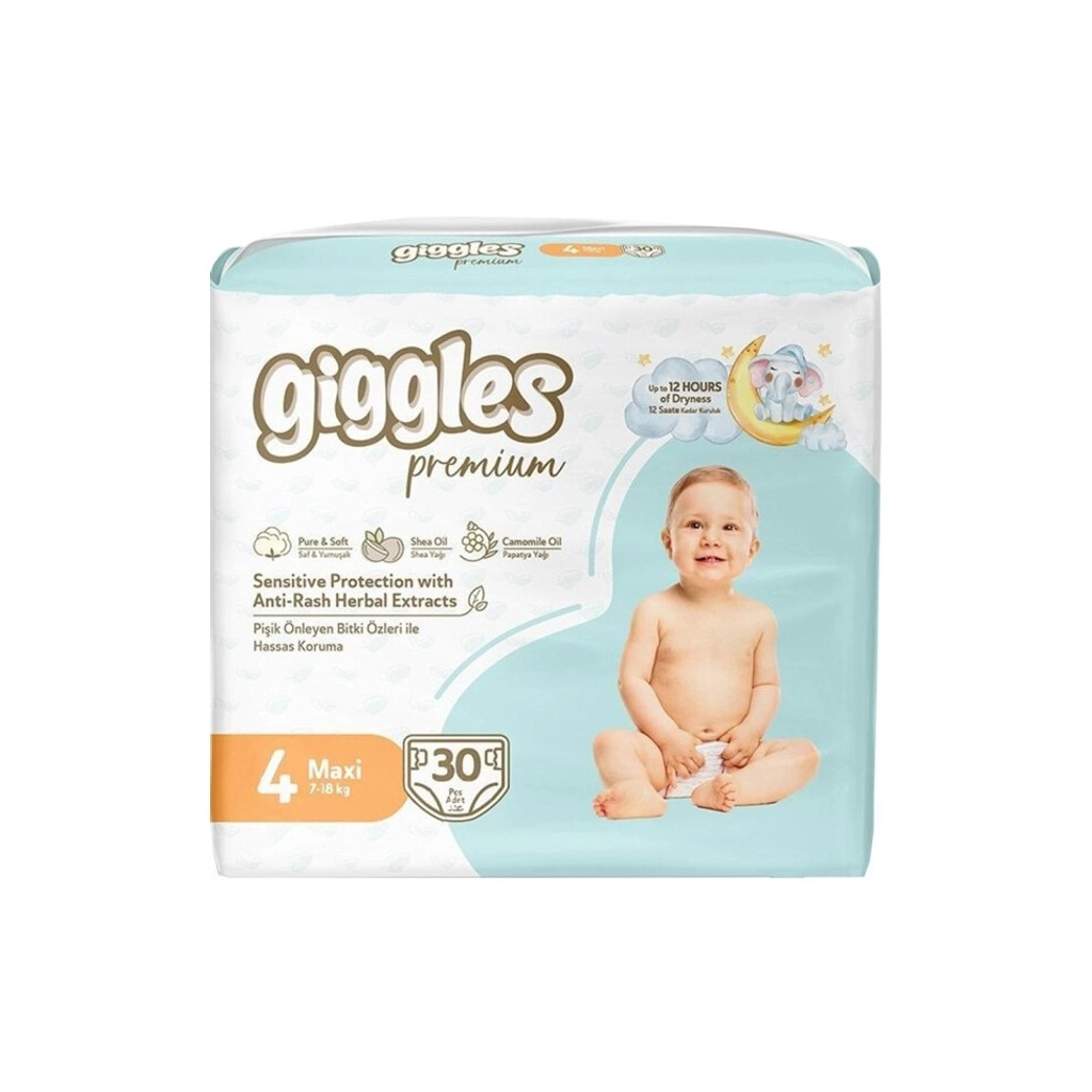 Подгузники Giggles Premium 4 Maxi 7-18 кг, 30 шт. (8680131206902) фото1