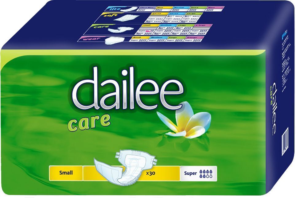 Підгузки для дорослих Dailee Care дихаючі Super Small 30 шт (8595611621802) фото1