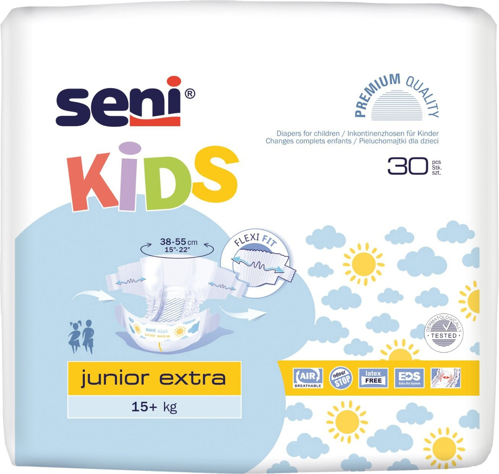 Подгузники Seni Kids Junior Extra 15+ кг, 30 шт. (5900516693176) фото1