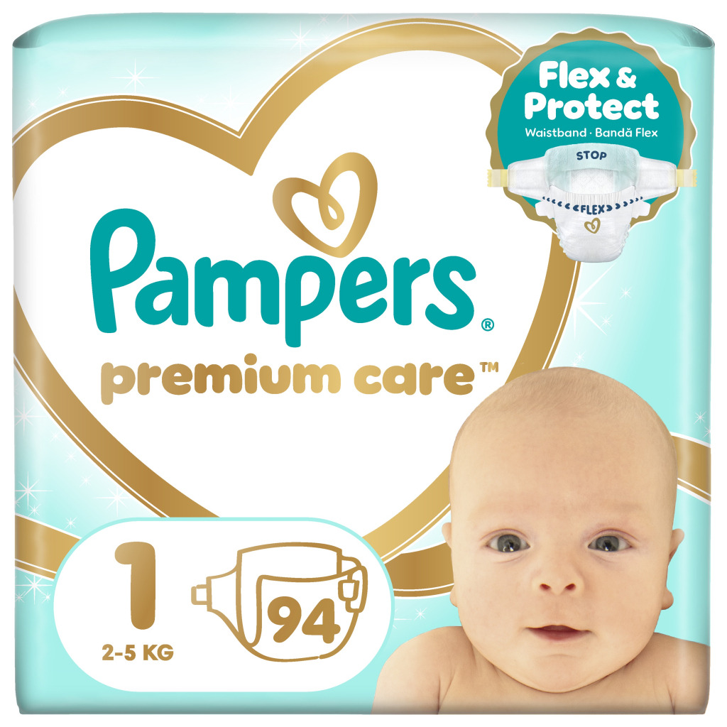 Підгузки Pampers Premium Care Розмір 1 (2-5 кг) 94 шт (8006530259187) фото1