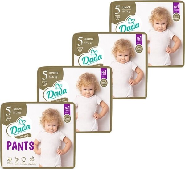 Подгузники Dada Extra Soft 5 Junior (12-17 кг) 120 шт. (4 упаковки по 30 шт.) (4820174989590)
