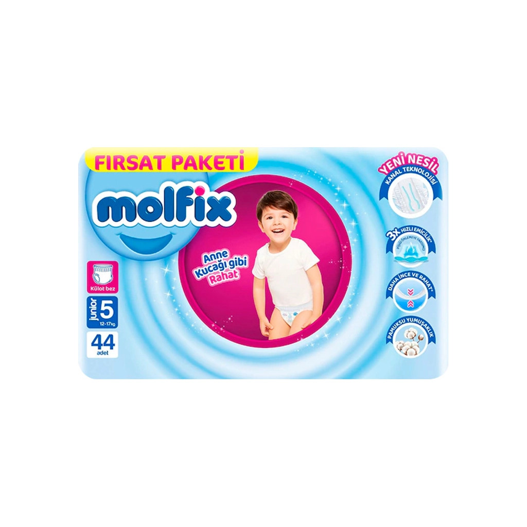 Підгузки Molfix Трусики 5 junior 12-17 кг 44 шт (8690536833276) фото1