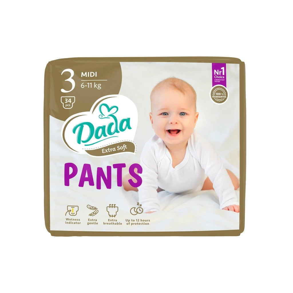 Подгузники Dada Extra Soft 3 Midi (6-11 кг) 34 шт (4820174980672) фото1