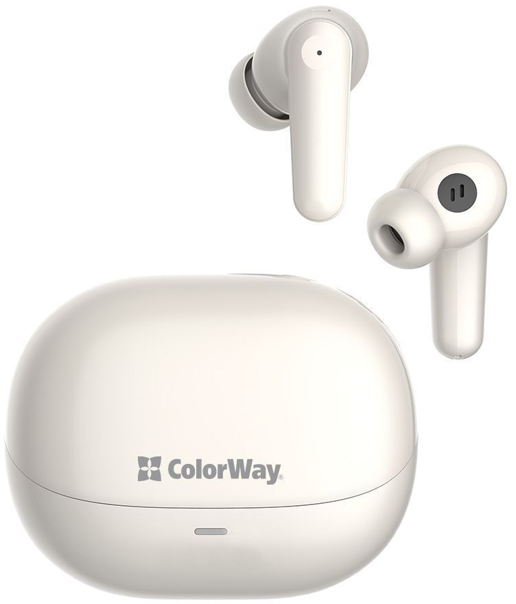 Навушники СolorWay Slim TWS-1 Earbuds Long Life Beige (CW-TWS1BE) фото1