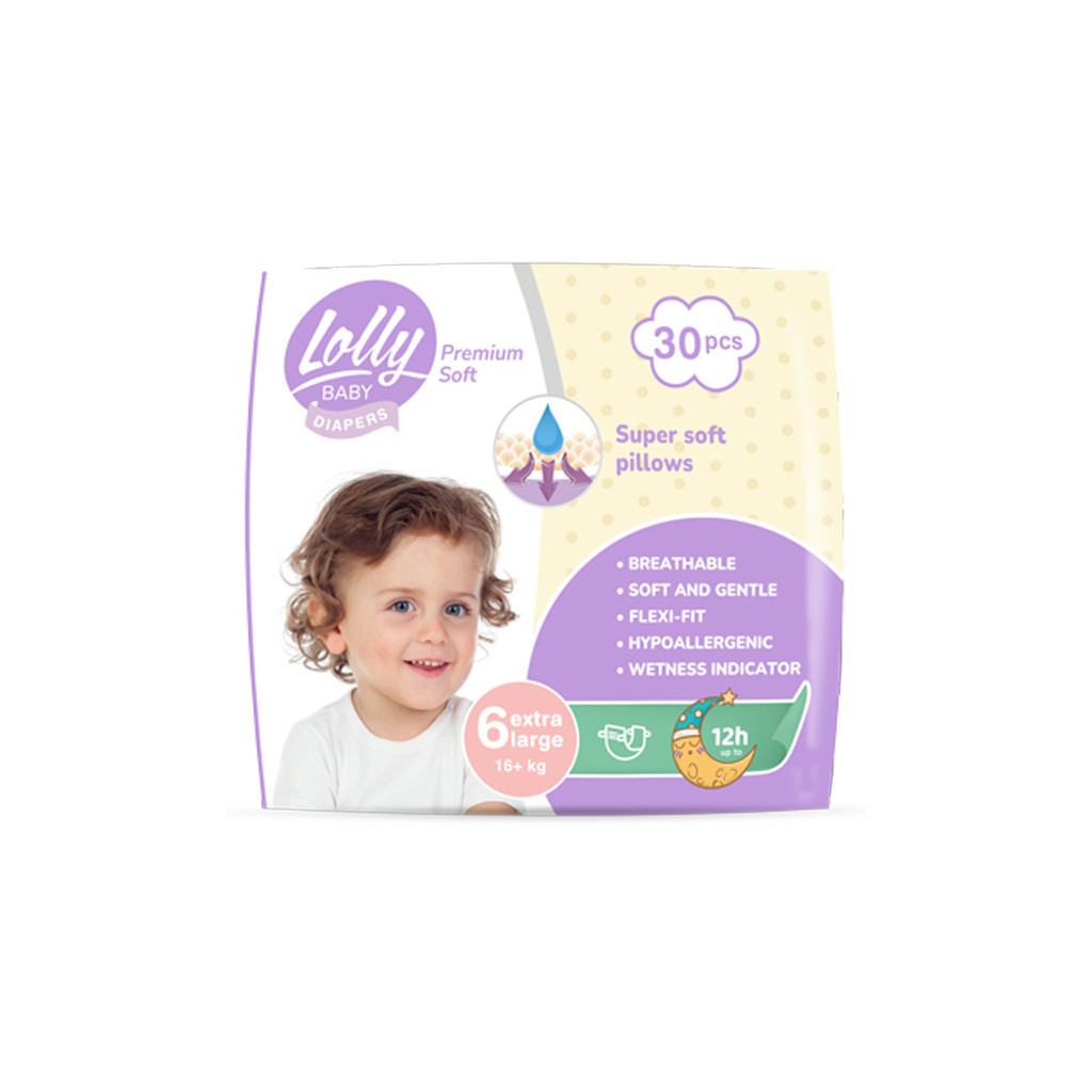 Підгузки Lolly Premium Soft 6 (16+ кг) 30 шт (4820174981068) фото1