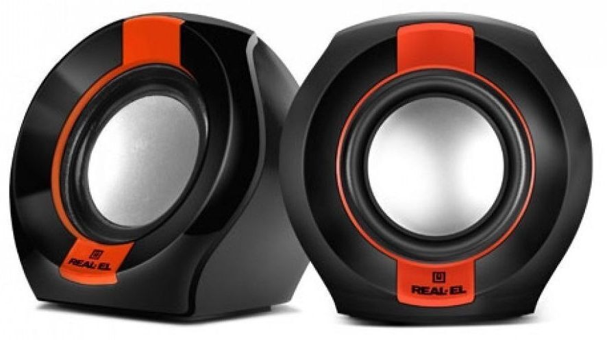 Акустична система REAL-EL S-50 Black/Red фото1