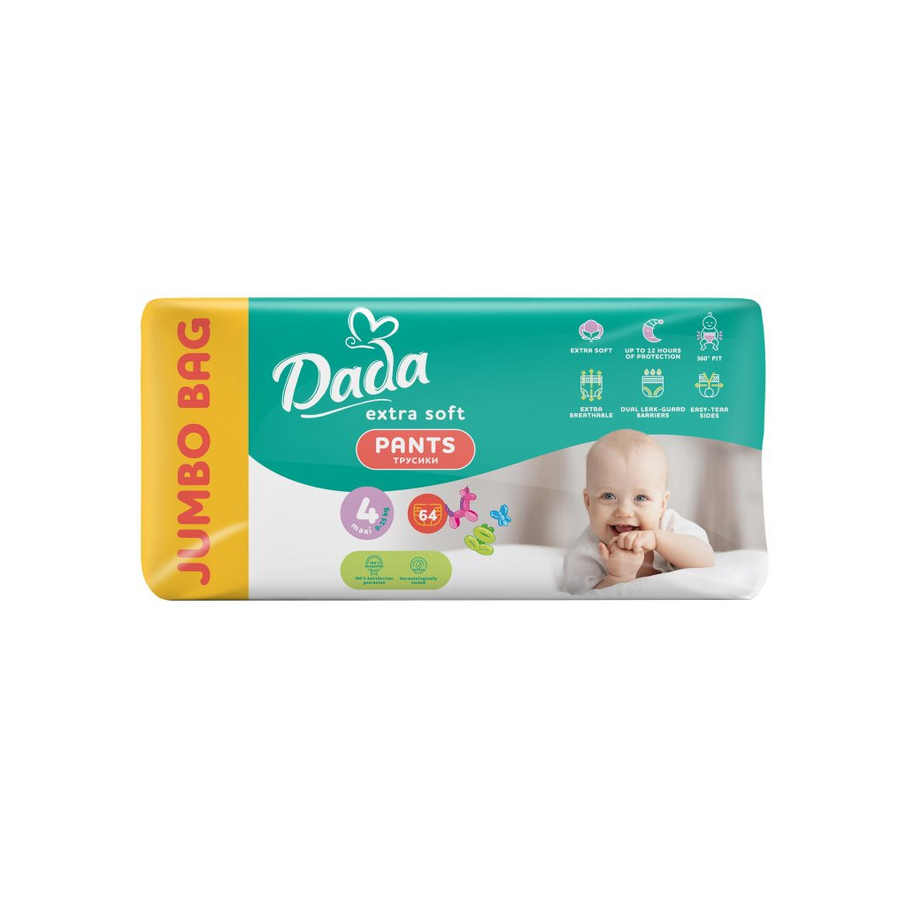 Подгузники Dada Extra Soft 4 Maxi (9-15 кг) 64 шт (4820174980788) фото1