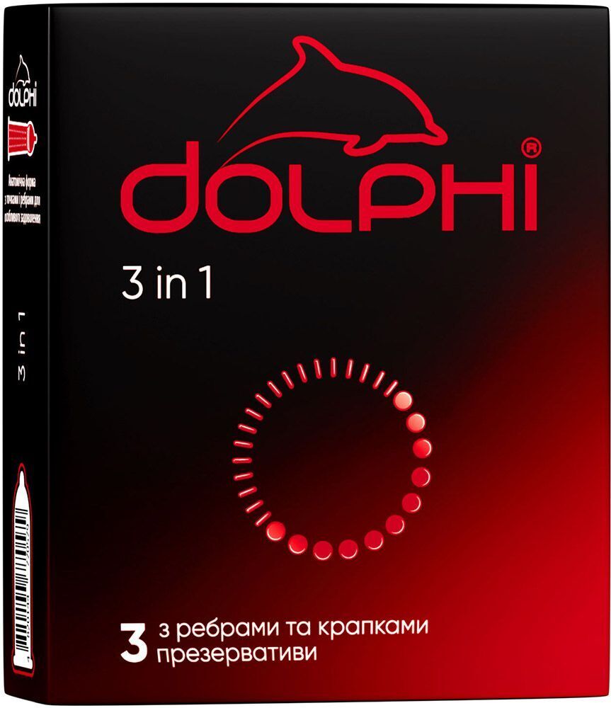 Презервативи Dolphi 3 in 1 3 шт. (4820144770579) фото1