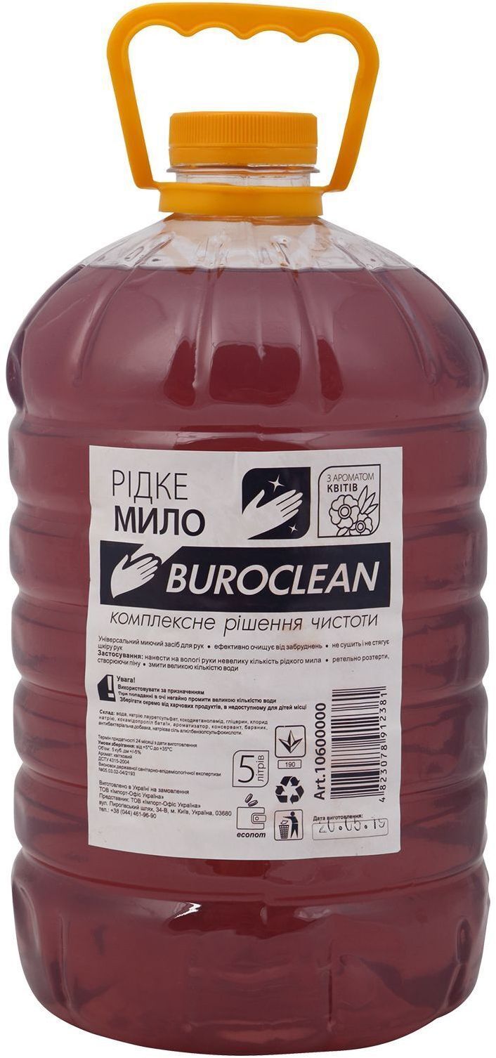 Жидкое мыло Buroclean Цветочное 5 л (4823078912381) фото1