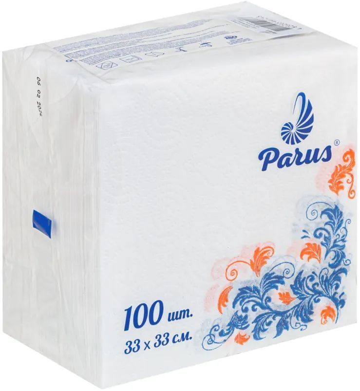 Салфетки столовые Parus 1 слой 33х33 см 100 шт (4820205440243) фото1