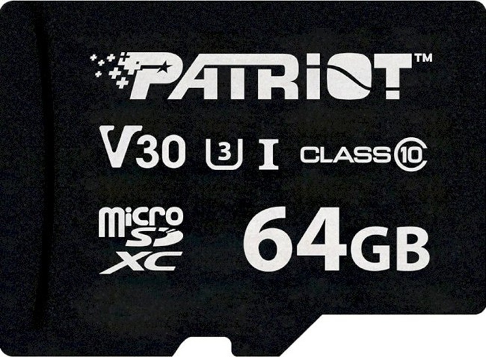 Карта памяти MicroSDXC Patriot 64GB UHS-I/U3 Class 10 VX R90/W80MB/s (PSF64GVX31MCX)