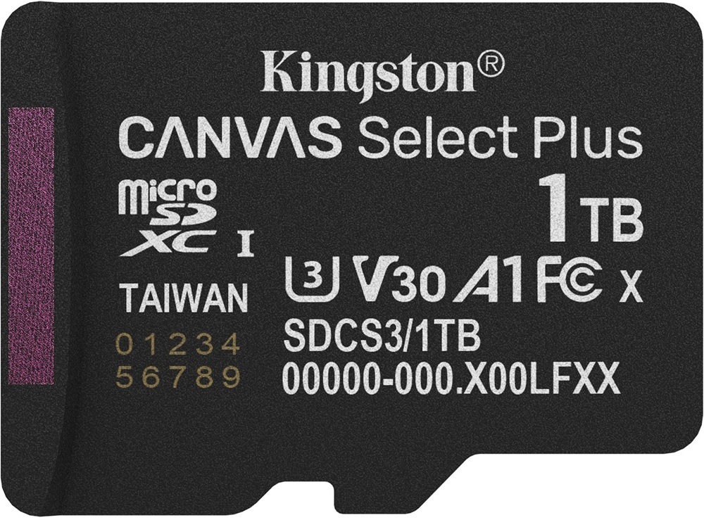 Карта памяти MicroSDXC Kingston Canvas Select Plus 1TB UHS-I Class 10 R150MB/s (SDCS3/1TBSP) фото1