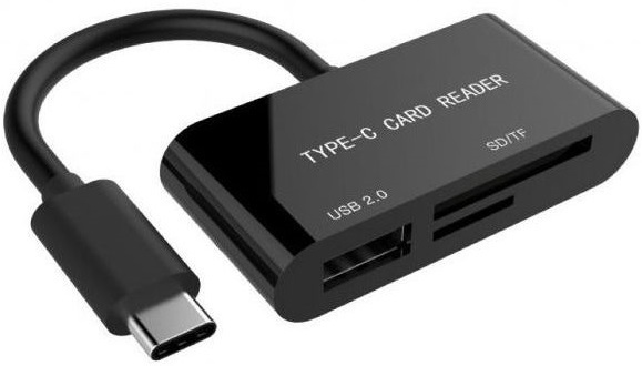Кардридер Gembird USB Type-C Black (UHB-CR3-02) фото1