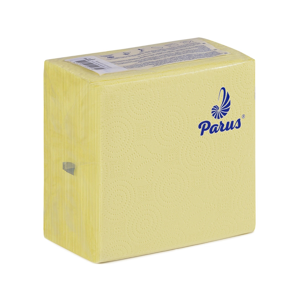Серветки столові Parus 1 шар 33х33 см Жовті 100 шт. (4820205440359) фото1