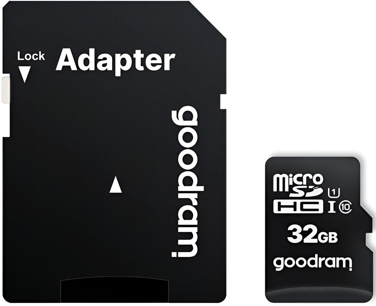 Карта памяти Goodram MicroSDHC 32GB UHS-I Class 10 + SD-adapter (M1AA-0320R12) фото1