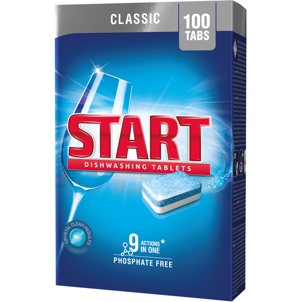 Таблетки для посудомоечных машин Start Classic 100 шт. (4820207100053) фото1