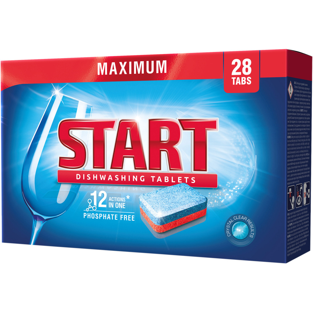 Таблетки для посудомоечных машин Start Maximum 28 шт. (4820207100060) фото1