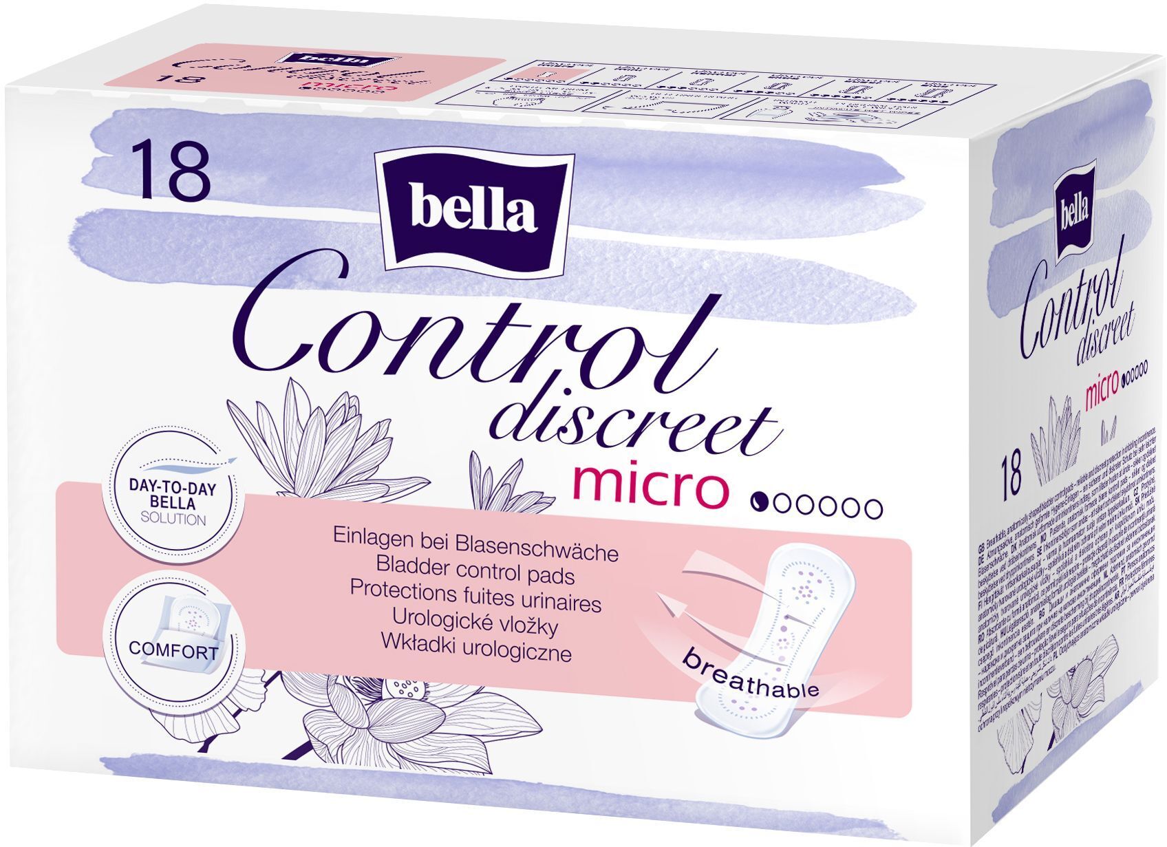 Урологічні прокладки Bella Control Discreet Micro 18 шт (5900516697518) фото1
