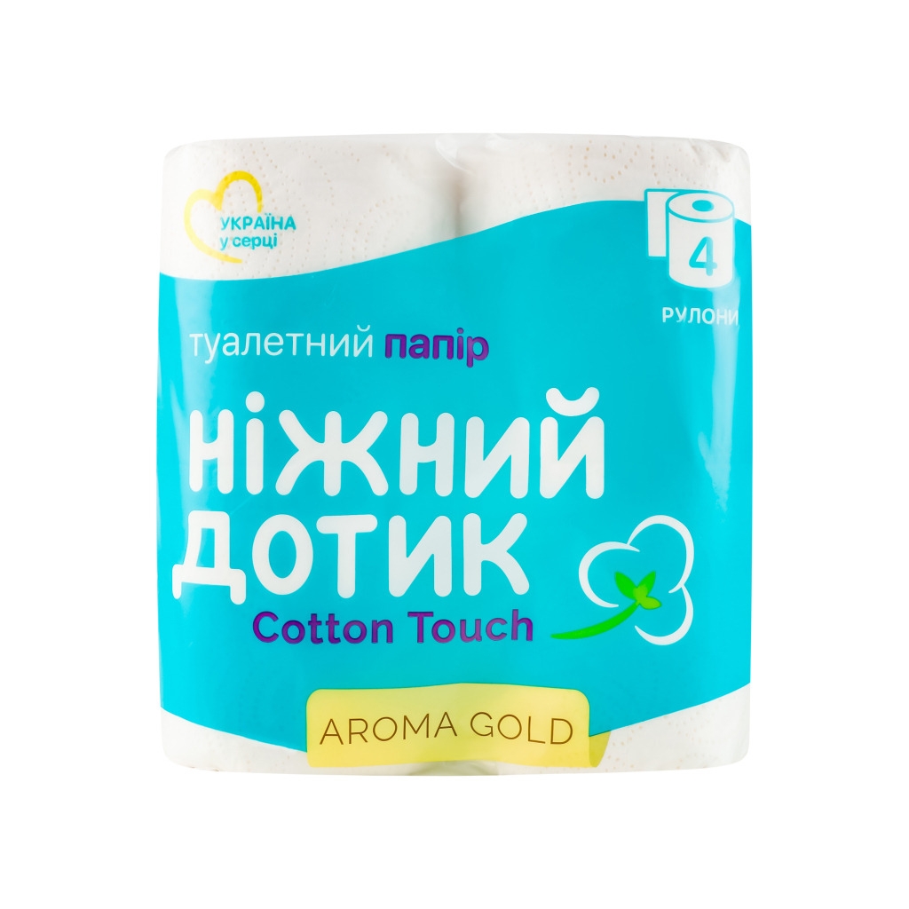 Туалетная бумага Нежное прикосновение Aroma Gold 2 слоя 4 рулона (4823019010992) фото1