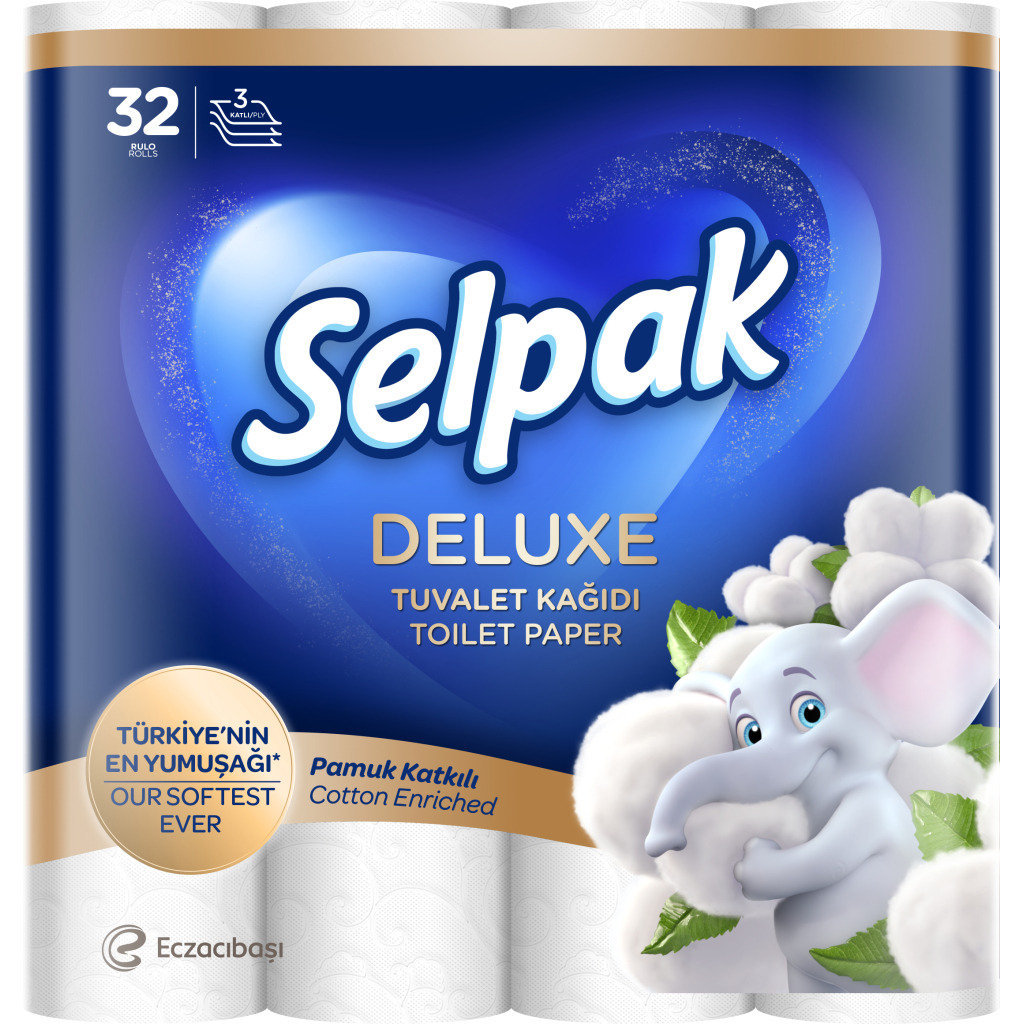 Туалетний папір Selpak Deluxe 3 шари 32 рулони (8690530044753) фото1