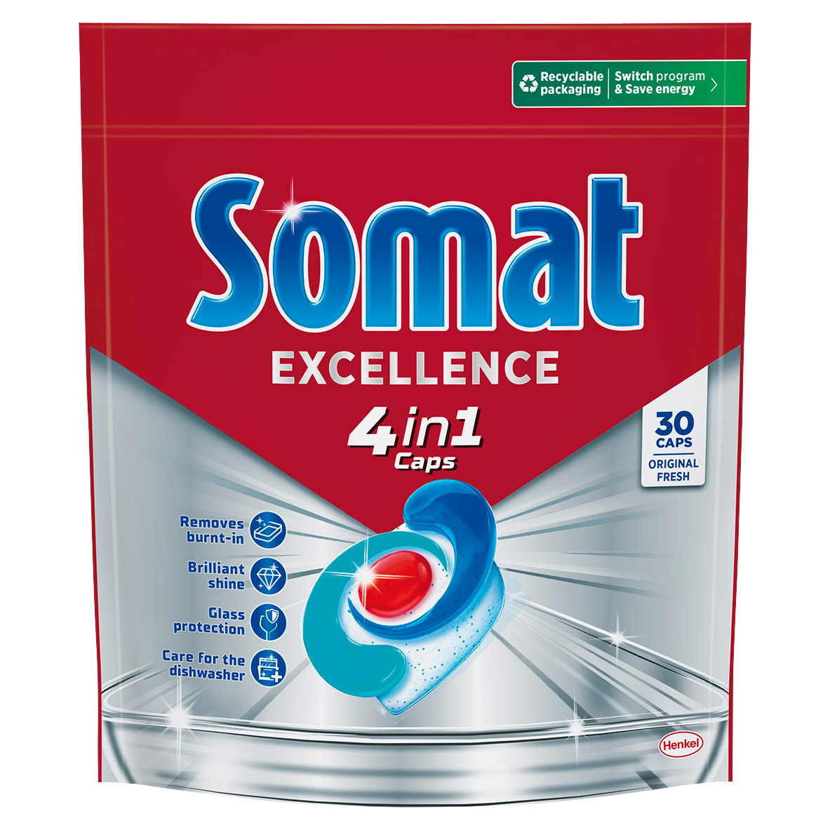 Таблетки для посудомийних машин Somat Excellence 30 шт. (9000101808292) фото1