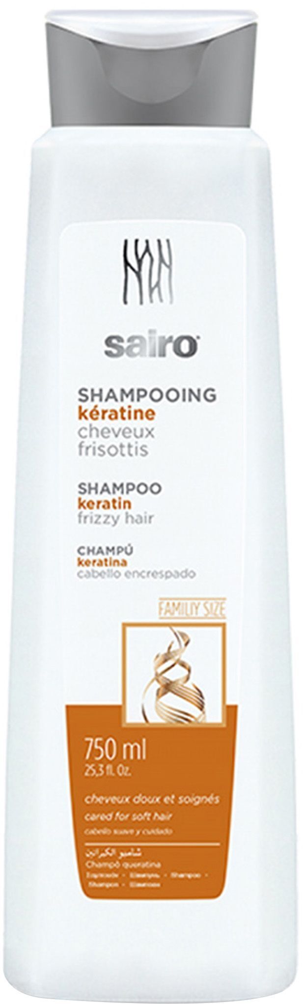 Шампунь Sairo Keratin Frizzy Hair С кератином для вьющихся волос 750 мл (8433295051167) фото1